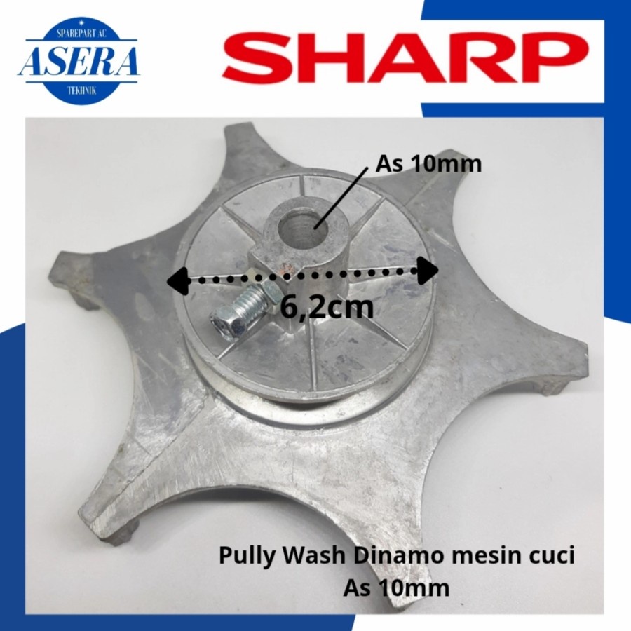 PULLY WASH DINAMO MESIN CUCI SHARP AS 10MM MS
