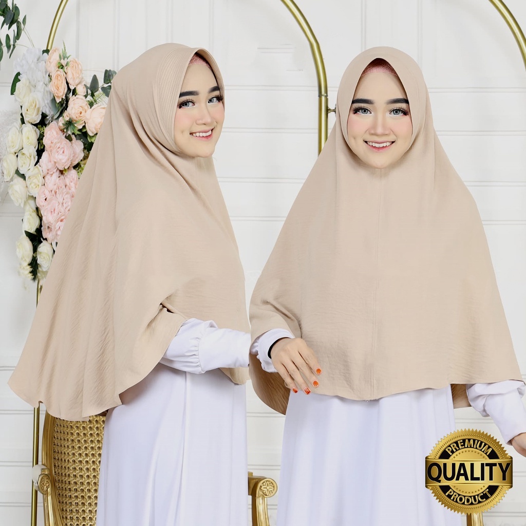 JILBAB INSTAN CRINKLE PED JUMBO AIRFLOW BERGO (L)