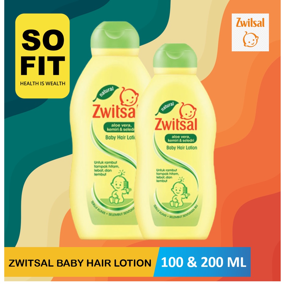 Zwitsal Baby Hair Lotion Aloe Vera Kemiri Seledri 100 &amp; 200 ml / Pelebat Rambut Bayi