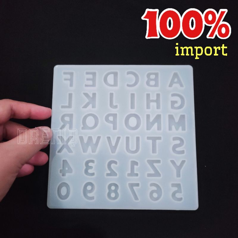 Cetakan silikon resin epoxy bentuk alfabet huruf