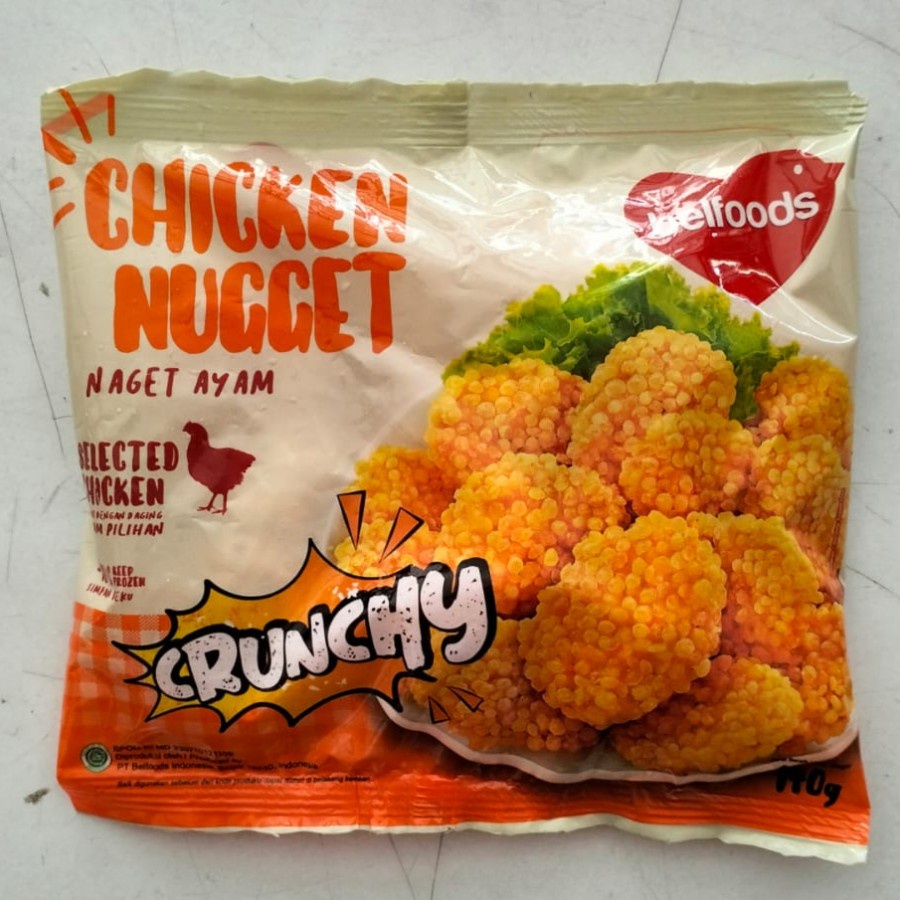 Belfoods Chicken Nugget / Nugget Ayam Crunchy 140 Gr