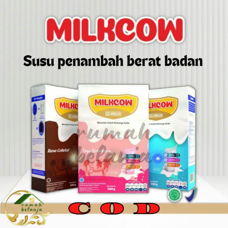 

MILKCOW Susu Sapi 500gr Solusi penambah berat badan penggemuk badan Bpom Ri