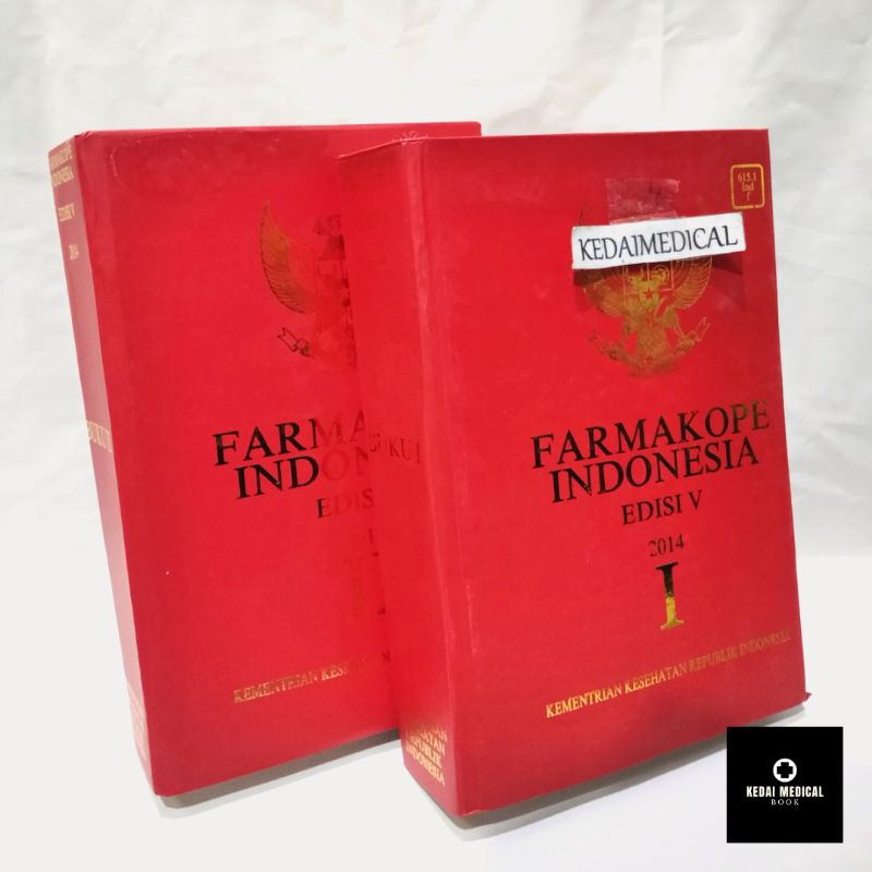 (FI 5) 1 PAKET FARMAKOPE INDONESIA EDISI 5 JILID 1 &amp; JILID 2 TERLARIS