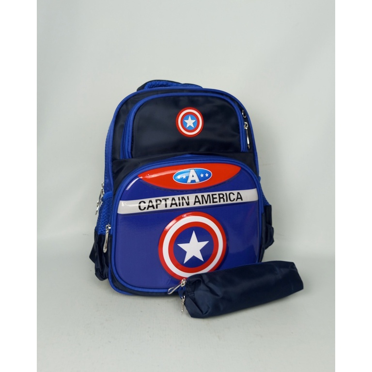 TAS ANAK COWOK TAS ANAK SEKOLAH ALTO MOTIF BATMAN AVENGERS SPIDERMAN FREE KOTAK PENSIL TERBARU