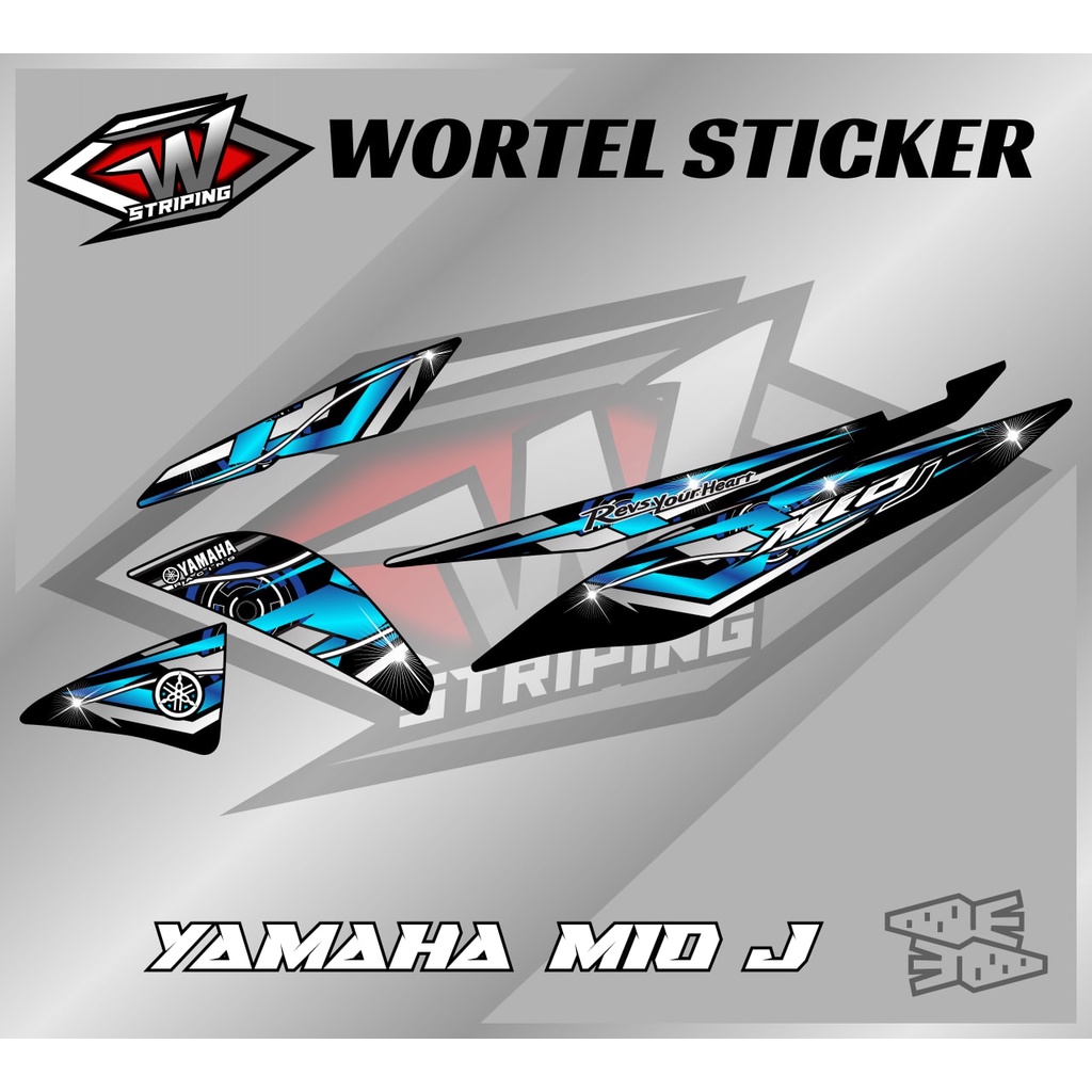 Striping Mio J-Stiker Hologram Motor Mio J Racing Keren
