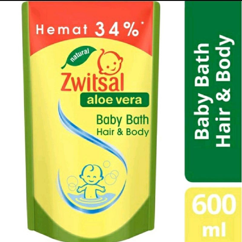 ZWITSAL BABY BATH HAIR AND BODY 600 ML / ZWITSAL SABUN MANDI BAYI / SABUN MANDI BAYI ZWITSAL