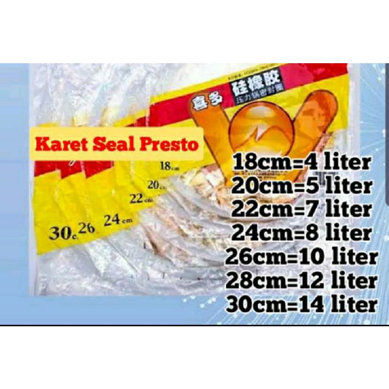 KARET SIL PRESTO UKURAN 18CM20CM22CM24CM26CM30CM32CM