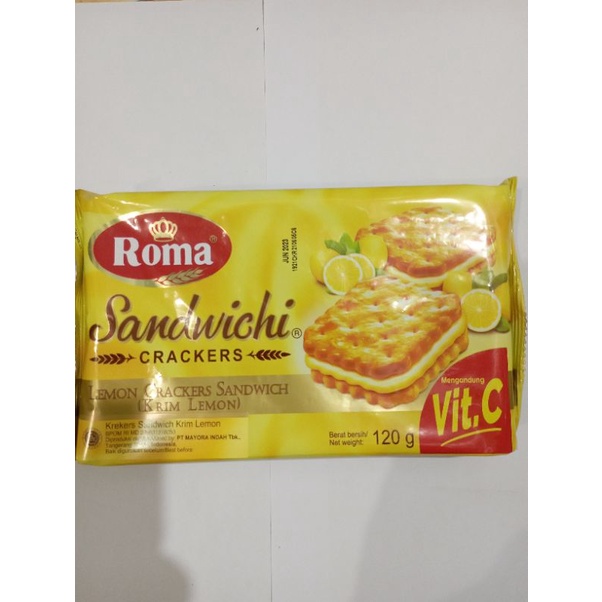 

ROMA SANDWICH lemon 120g dengan krim lemon didalanya