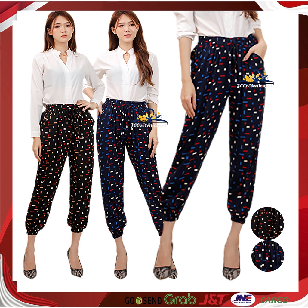 Celana Wanita Rayon Casual Pants Wanita Gaya Korea Model terbaru Martinnie  - JCCollections