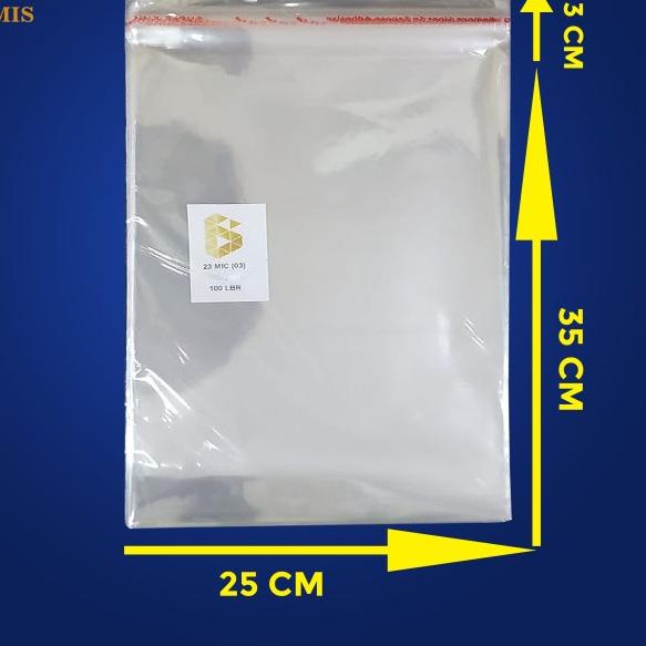 

Plastik 25 x 35 cm OPP EKONOMIS 23micron 100 lbr lem seal