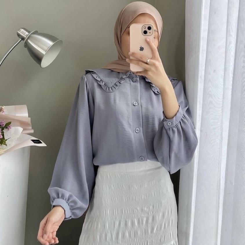 BLOUSE POLOS BAHAN KATUN / EVERY BLOUSE RAYON / KEMEJA RAYON OVERSIZE / BLOUSE RAYON POLOS / ATASAN WANITA POLOS