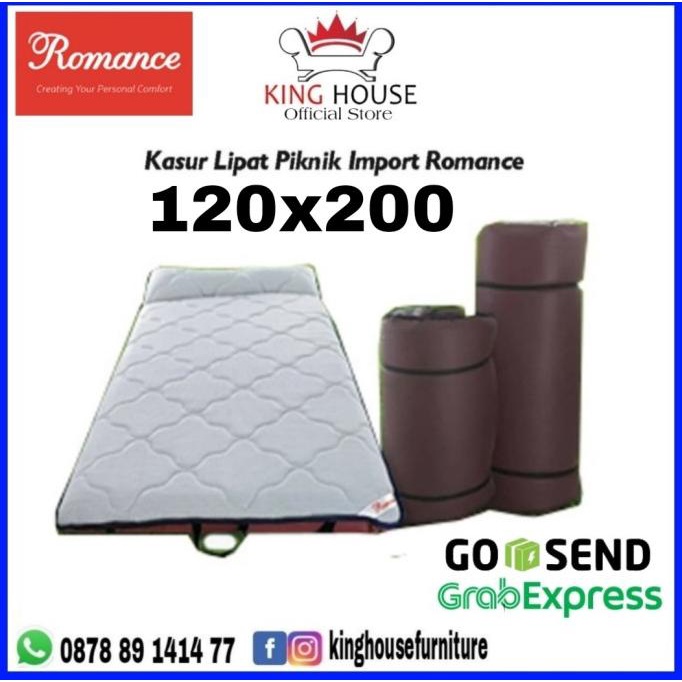 Kasur Lipat Piknik Travel Bed Import Romance uk 120x200 cm always ready