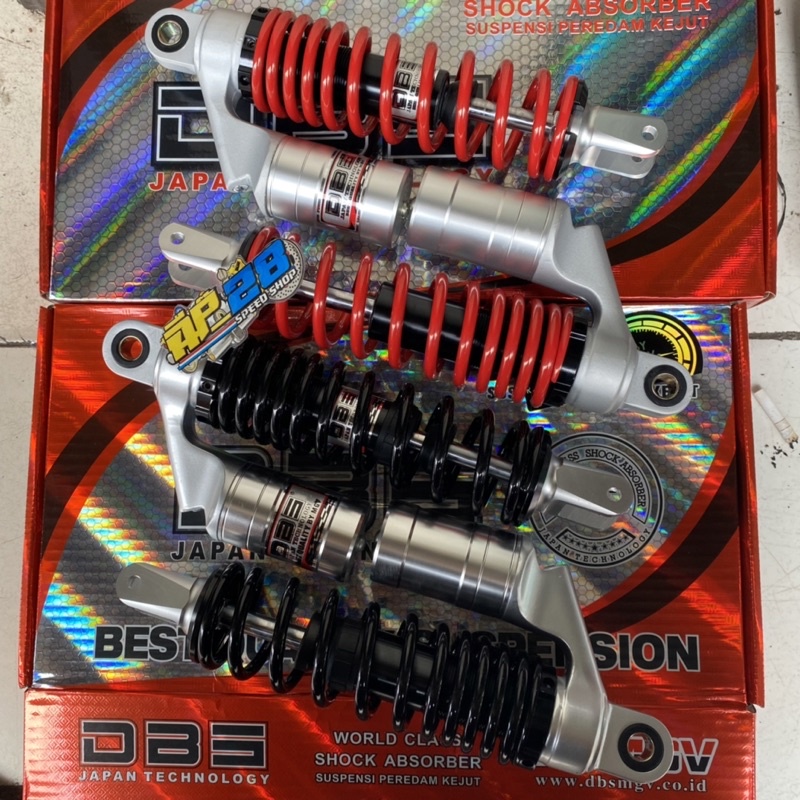 SHOCKBREAKER TABUNG ATAS DBS ORIGINAL UKURAN 280 MM MODEL GOG G+ PNP MOTOR AEROX DAN NOUVO / SHOCK BELAKANG TABUNG ATAS NOUVO DAN AEROX UKURAN 280 MM MATIC DOUBLE SHOCK MODEL G+ SERIES BY DBS MGV