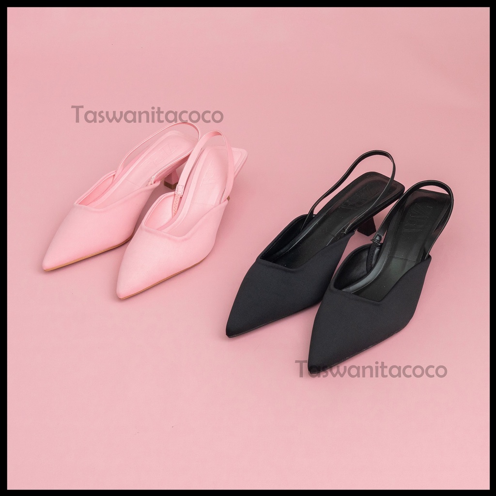 Sepatu Z 488 / Sandal / Sendal Wanita Import Heels Flat Purple / Black Murah Kekinian Kualitas Premium Korea Style Z488 by Tas Wanita Coco