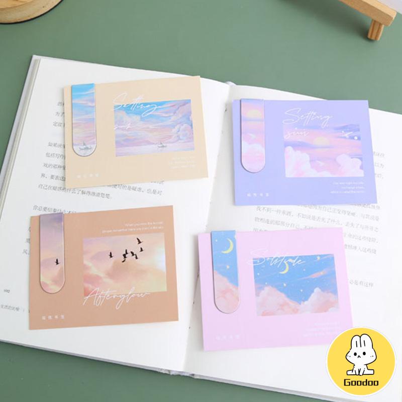 Lukisan Minyak Kreatif Souvenir Hadiah Magnetik Bookmark Siswa -Doo