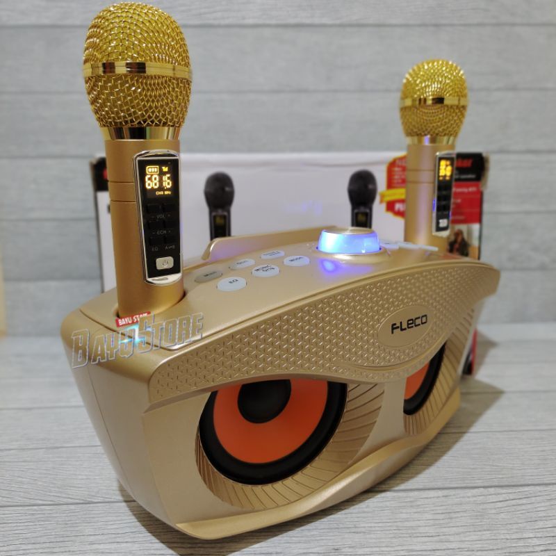 MIC BLUETOOTH KARAOKE WIRELESS SDRD 306/SPEAKER PORTABLE STEREO SOUND/MICROPHON WIRELESS E DUAL SUARA