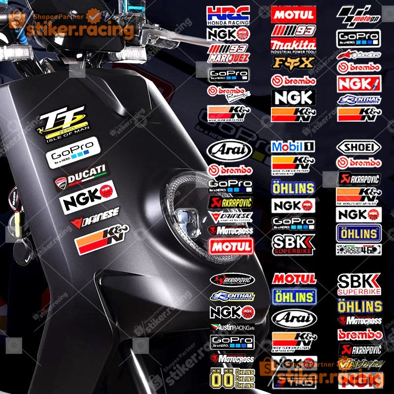 STIKER RACING LOGO STIKER PRINTCUT STIKER KEREN MOTOR