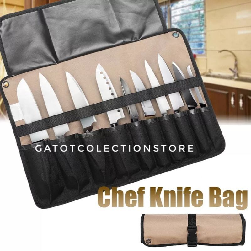 tas tempat penyimpanan pisau set- tas pisau dapur