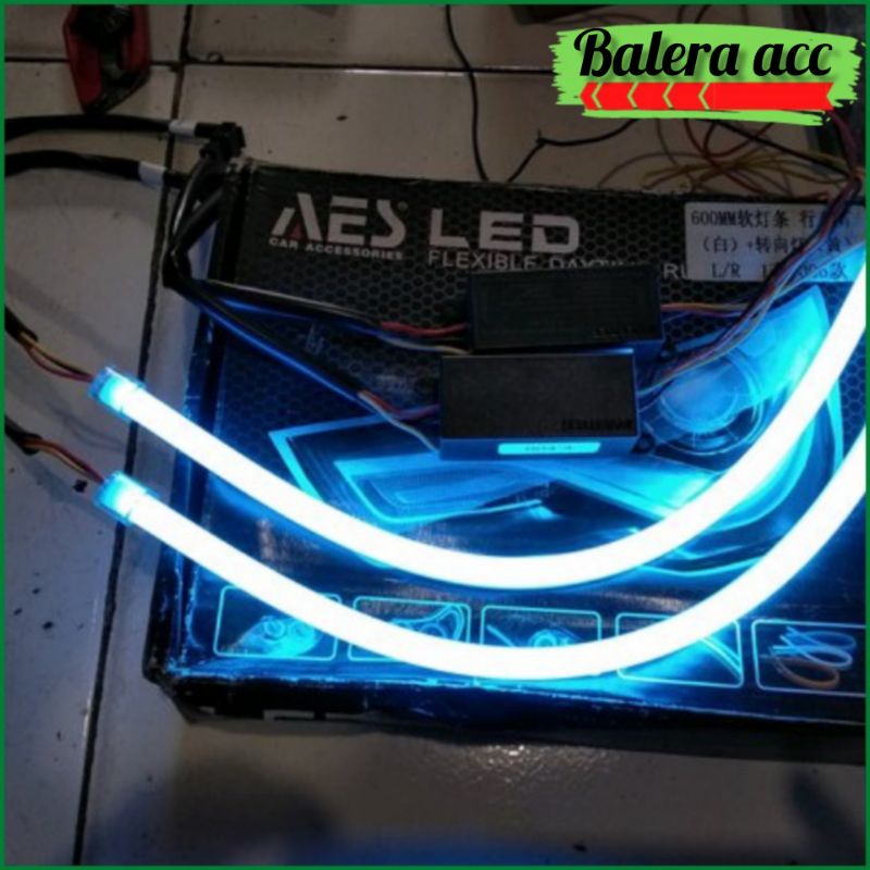 Lampu Led Alis DRL Flexible Merk AES Untuk PCX ADV Nmax Aerox Vario Mx R15 R25 Scoopy Beat Lexi Dll