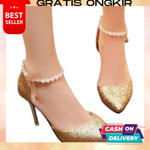 Haihils Wanita Sandal Sendal Import High Hils Hills Terbaru Remaja Heels Kerja Kantor Dan Kondangan 