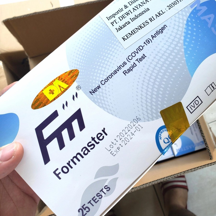 FORMASTER SWAB ANTIGEN KEMENKES AKL ORIGINAL IMPORT ISI 25 PC PER BOX