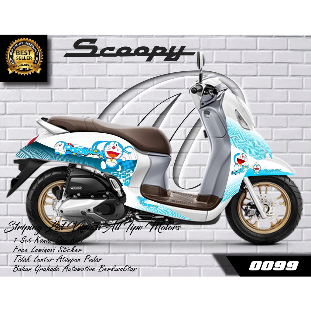 0099 STICKER LIST VARIASI SCOOPY 2021 DORAEMON - STIKER VARIASI SCOOPY - STRIPING VARIASI SCOOPY
