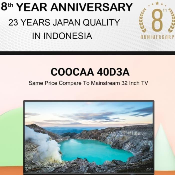 COOCAA 40D3A LED TV 40 inch - Full HD Panel - Slim - USB/HDMI