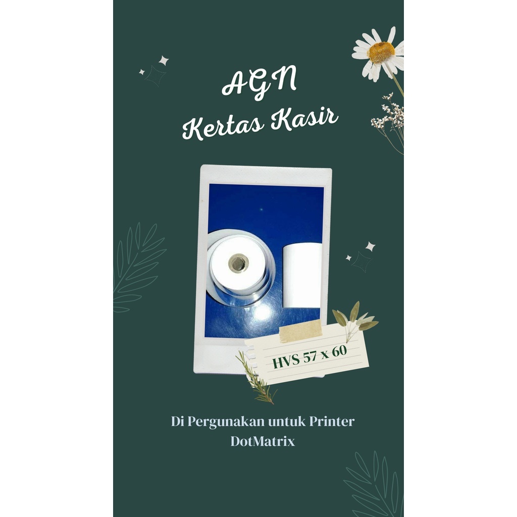 

Paper Roll - HVS 57 x 60 - isi 10 Roll