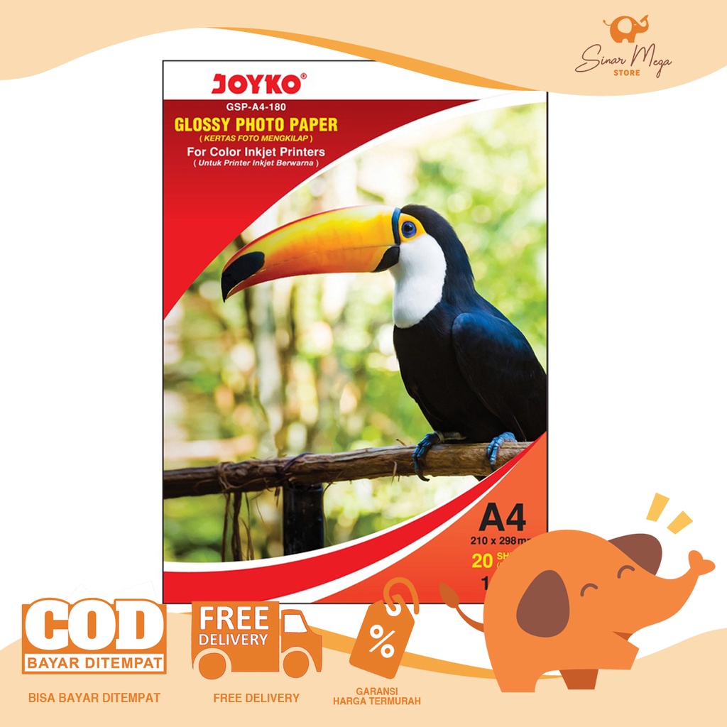 

Joyko Glossy Photo Paper A4 180gr 20Sheet