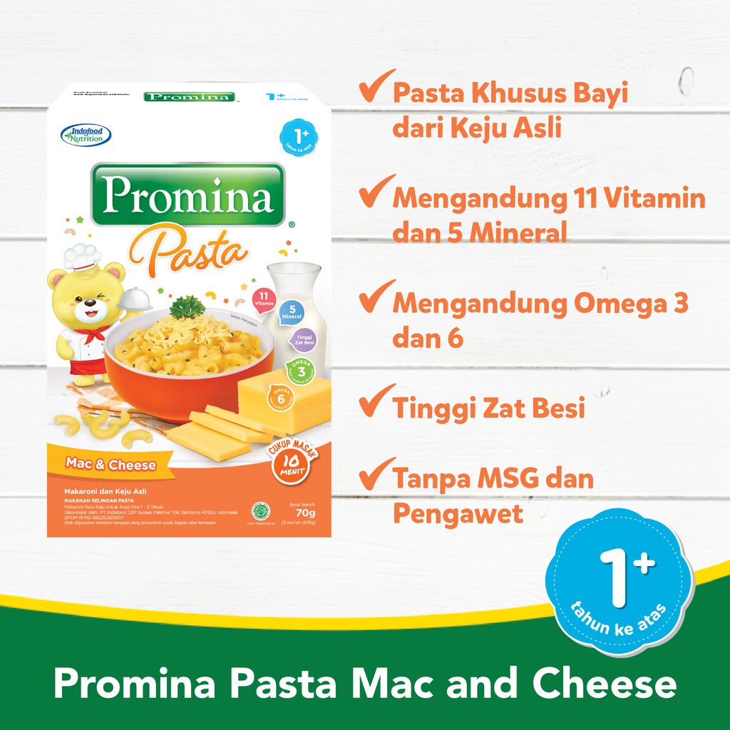 PROMINA Pasta Makanan Bayi Bergizi Bertekstur Lembut Usia 1+ Tahun