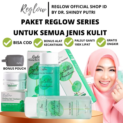 Reglow Skincare Official Perawatan Pemutih Pencerah Wajah Glowing Reg glow Penghilang Flek Hitam Bruntusan Komedo Milia Re Glow Beauty dr Shindy Putri