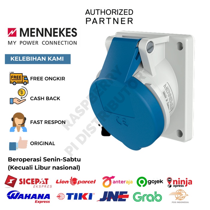 MENNEKES 1463 PANEL MOUNTED RECEPTACLES ANGLED IP44 16A3P230V