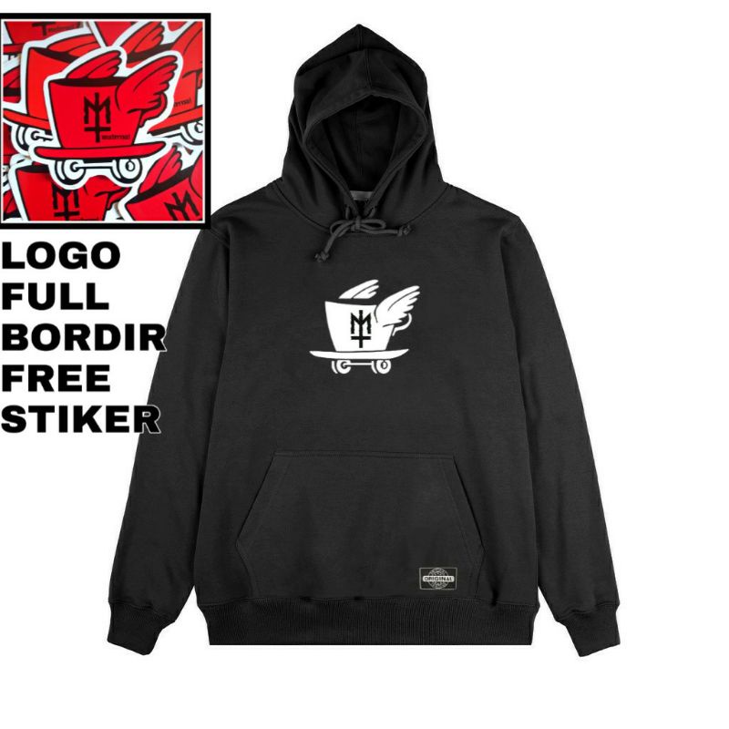 hoodie jaket maternal hitam logo full bordir keren sangat istimewa