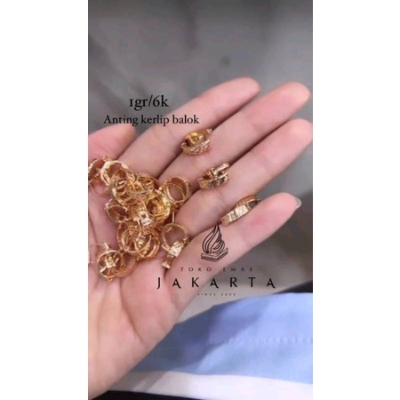 anting balok//1gram //kadar 6 karat