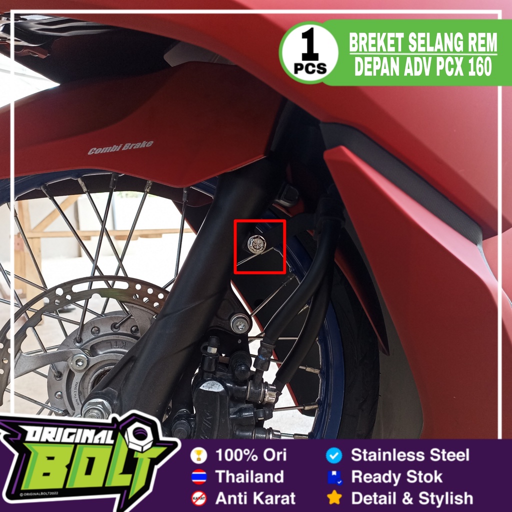 Baut Breket Selang Rem Depan Probolt HENG THAILAND Honda PCX Vario 160