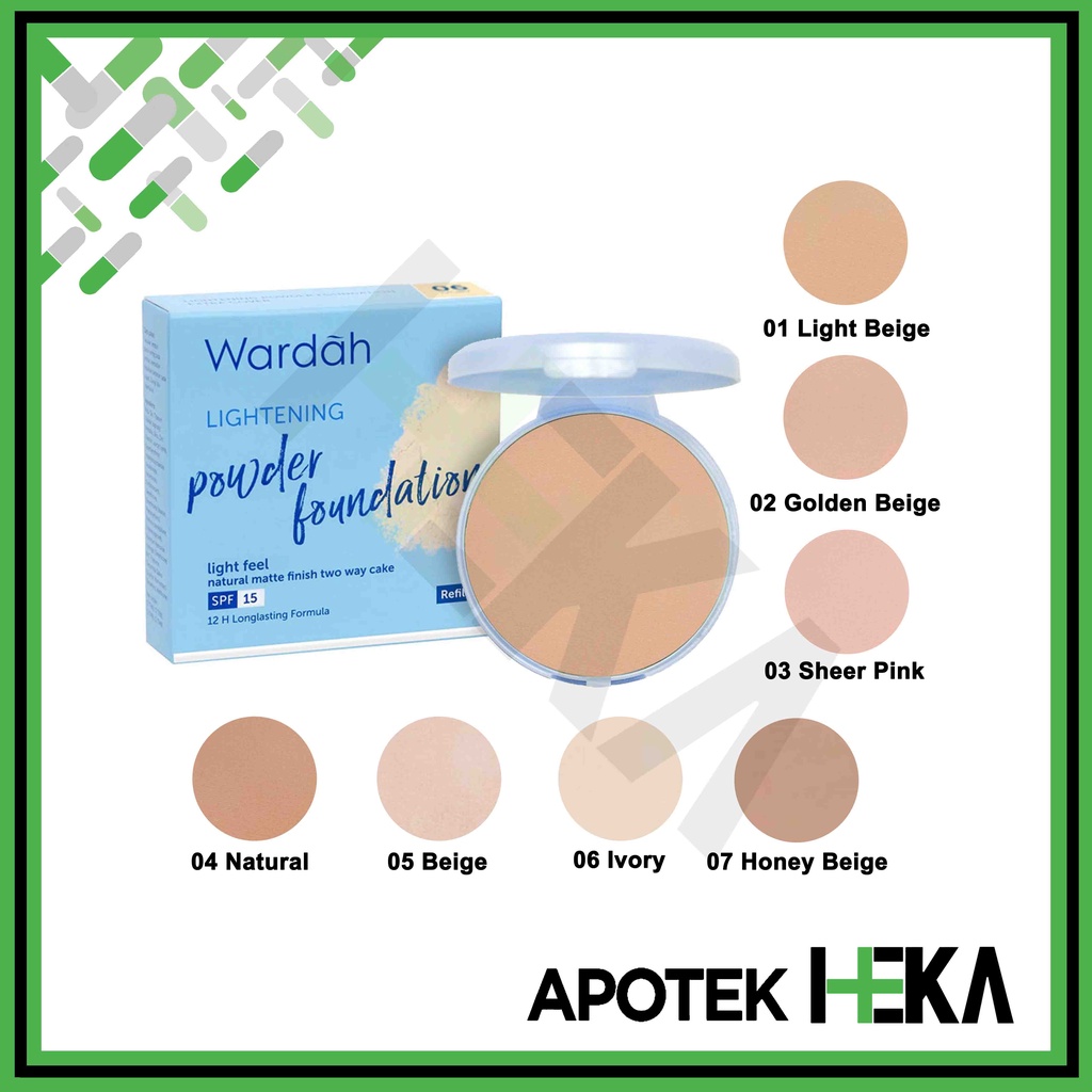 Wardah Lightening Powder Foundation Light Feel Refill Two Way Cake 12 gr (SEMARANG)