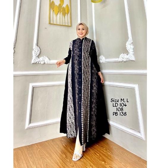 (SIAP KIRIM..) Gamis Twill Ori Pekalongan Cap Malaman Size M L XL Gamis busui Gamis Kekinian Gamis S