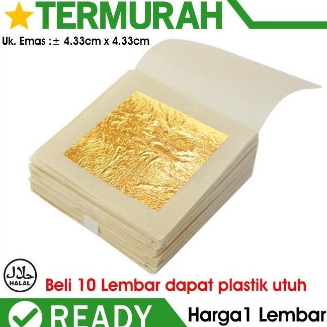 

EDIBLE GOLD LEAF SHEET SPA MASKER KERTAS EMAS LEMBARAN PENGHIAS KUE 88-susilostore22