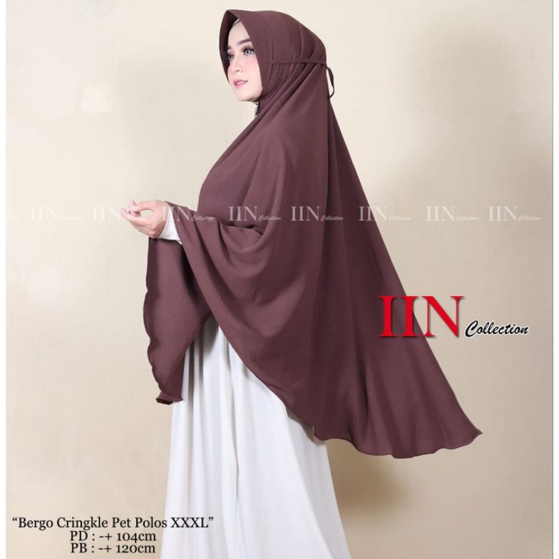 Hijab bergo crinkle airflow hijab syari jumbo