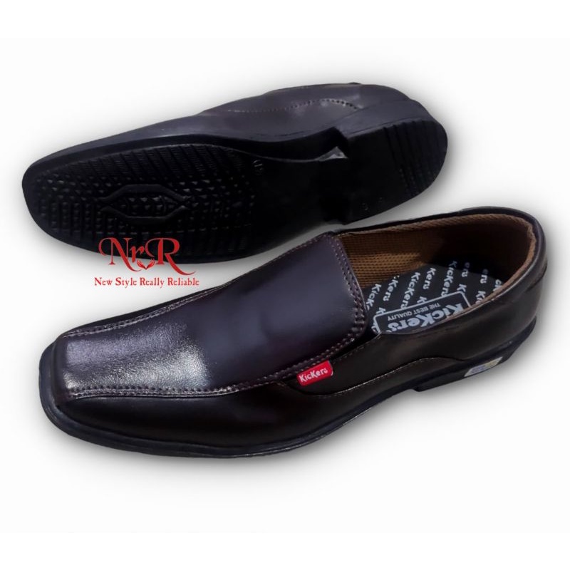 SEPATU SENDAL SELOP PANTOFEL KULIT/SEPATU SLOP BUSTONG HITAM PRIA FORMAL DINAS RESMI UKURAN 34 35 36 37 38 39 40 41 42 43 44