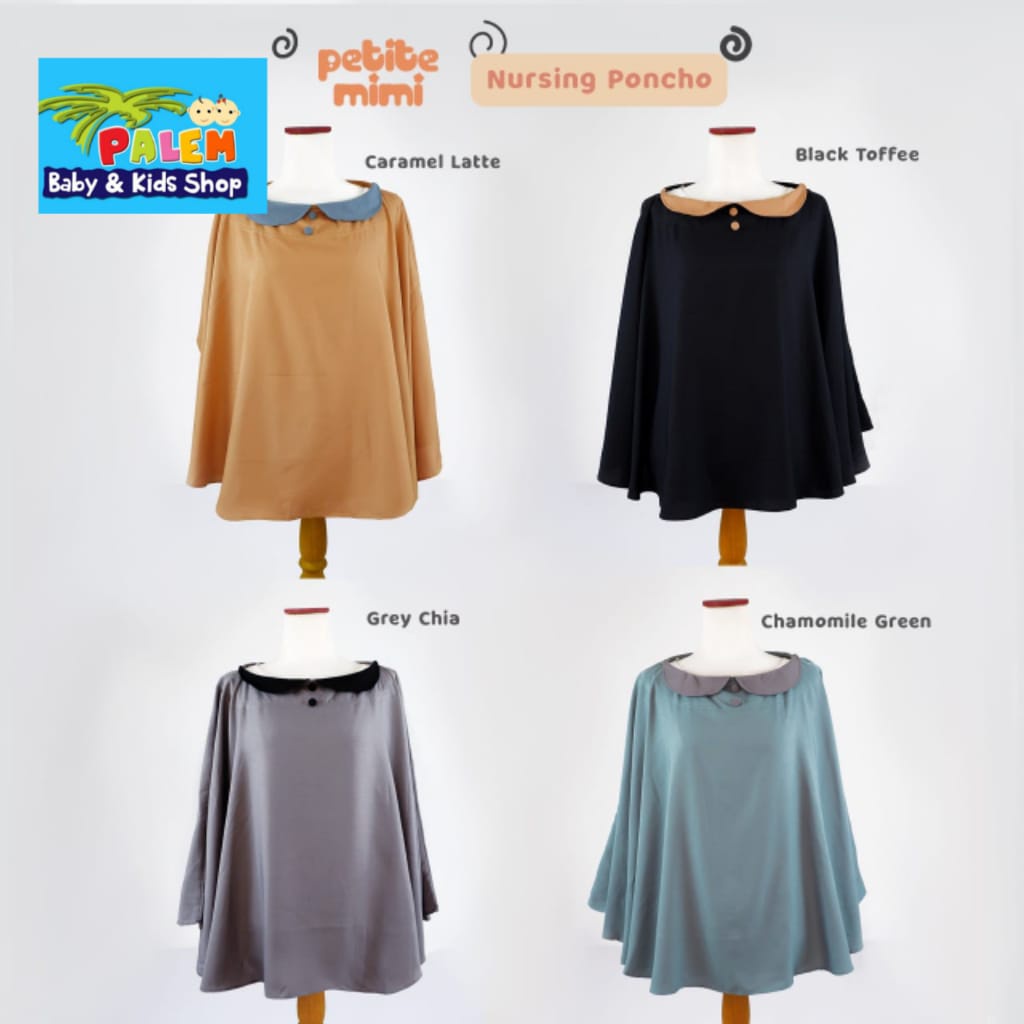 Petite Mimi Poncho Nursing Apron Menusui Model Kerah Perlengkapan Menyusui