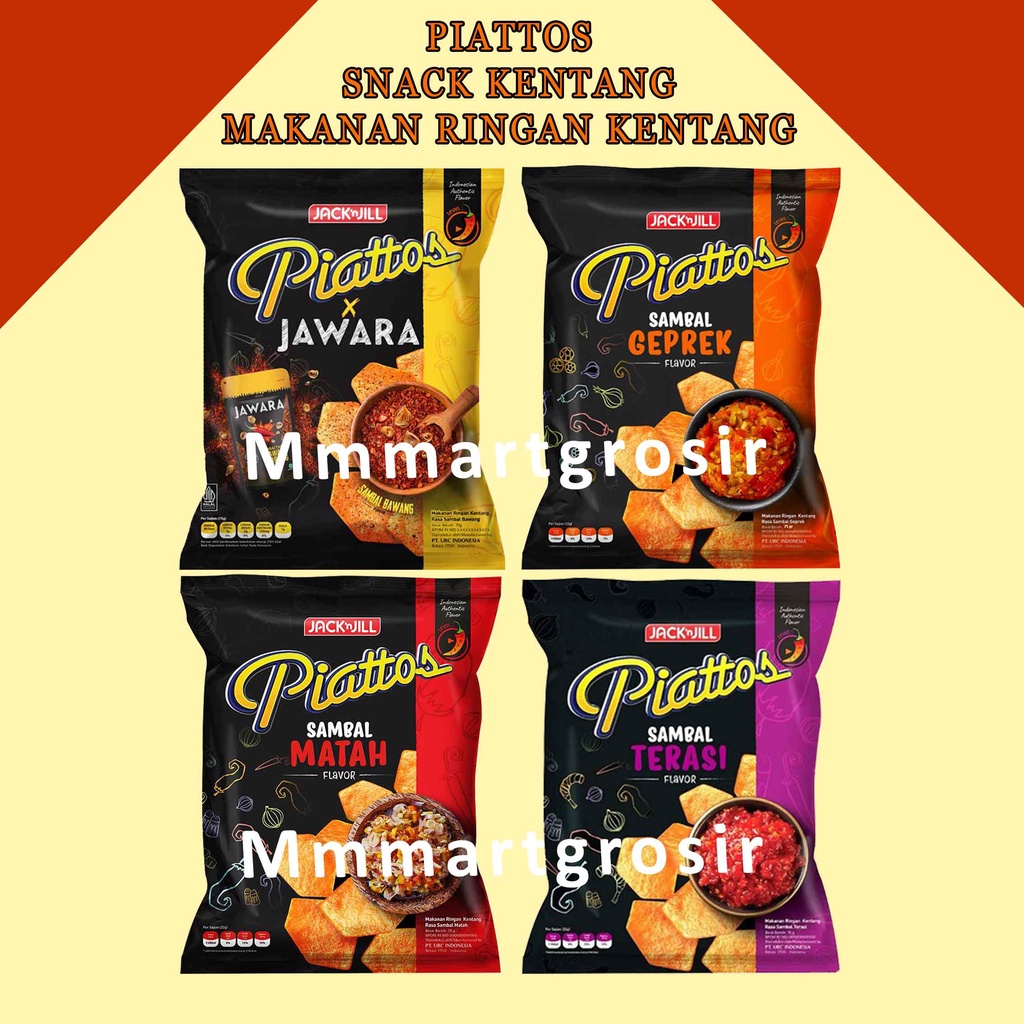 SNACK KENTANG/ PIATTOS / RASA SAMBAL GEPREK / SAMBAL MATAH / SAMBAL TERASI / SAMBAL JAWARA