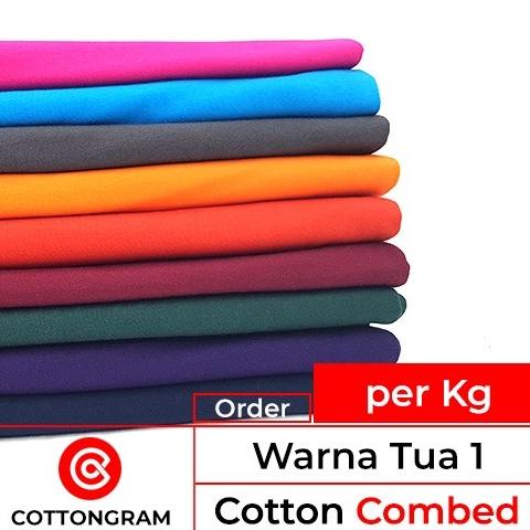 Kain Cotton Combed Premium Bahan Kaos Katun Warna Tua Part 1 per Kg