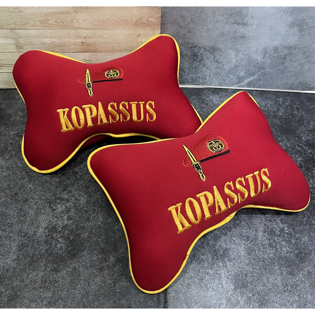 Bantal Mobil Kopassus (Merah) - Bantal Mobil - Bantal Kepala Kopassus