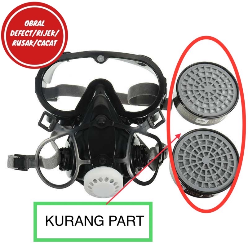 [OBRAL RIJEK] SAFURANCE Masker Gas Respirator Full Face Anti-Dust Chemical - SF01