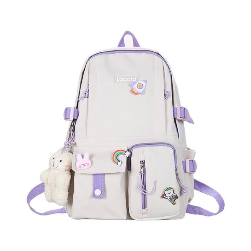 tas ransel perempuan SMP kekinian model Korea/tas anak cewek SMP/ransel punggung anak SD SMP/tas SMP SMA