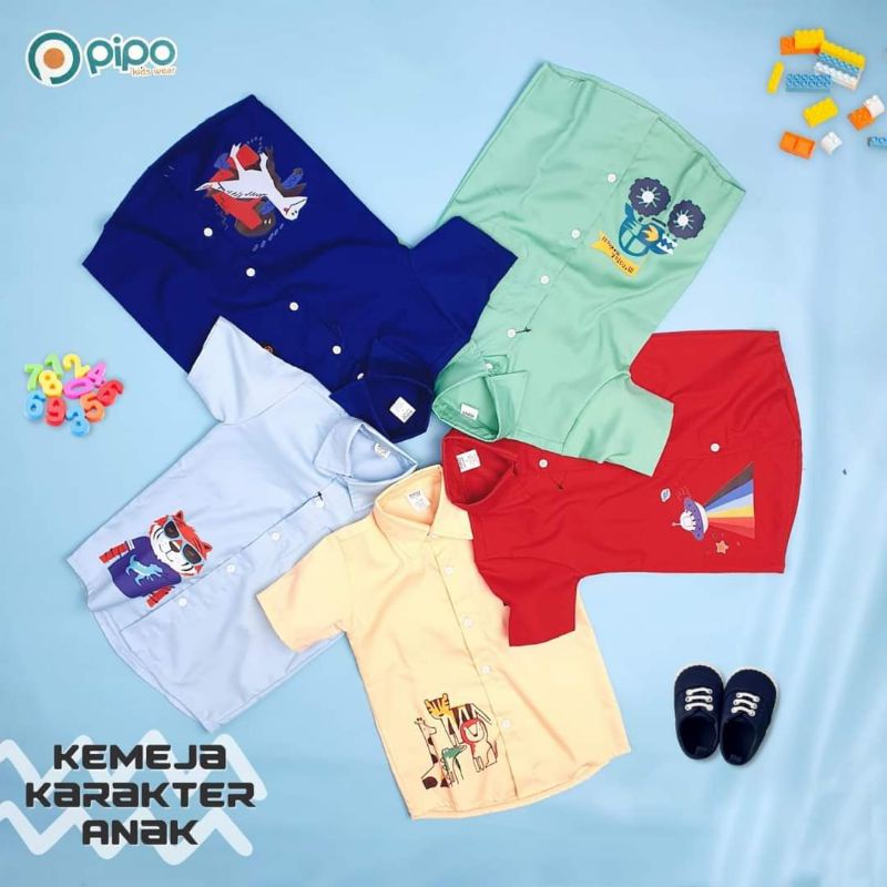 KEMEJA KARAKTER ANAK BY PIPO KIDSWEAR