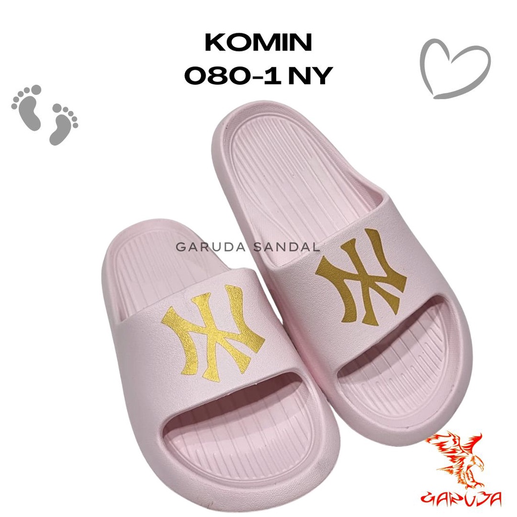 Sandal Selop Wanita Komin 080-1 NY Phylon EVA motif NY trendy 36-40