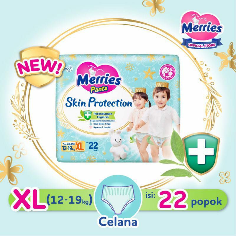 Merries Pants Diaper popok celana ukuran XL-22