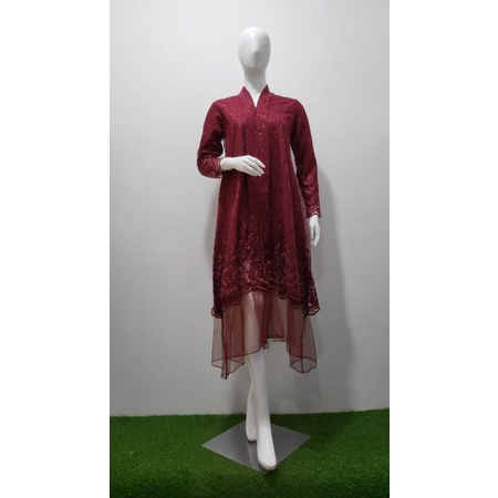 Kebaya Long Tunik Floy Kartini Busui Tutu / Kebaya Wisuda Modern / Kebaya Kondangan Elegant / Kebaya Pesta Mewah / Kebaya Seragam Modern / Kebaya Tunik Busui Modern